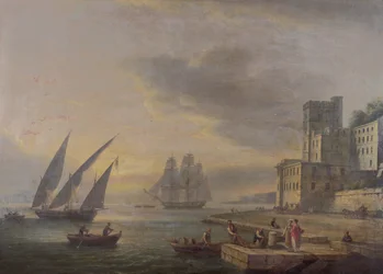Napolibugten set fra Posillipo, ca. 1829