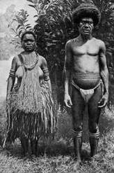 Sorg over de døde vist af hampegrimer, New Guinea, 1922