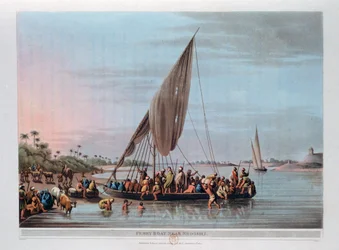 Færge i nærheden af Nedssili, Egypten, 1801