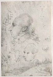 Studier af Heads verso, ca. 1820