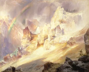 Regnbue over Grand Canyon i Yellowstone, 1900.