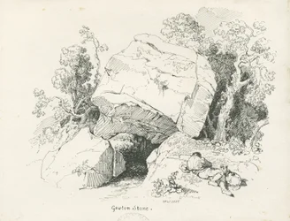 Biddulph - "Gawton Stone": pen- og blæktegning, 1836