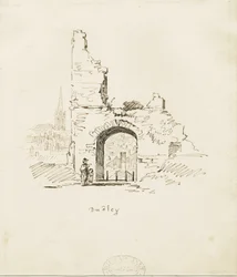 Dudley Castle - The Keep: blyantskitse, nd [1800-tallet] (tegning)