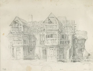 Eccleshall - Biana Hall: blyantstegning, 1835