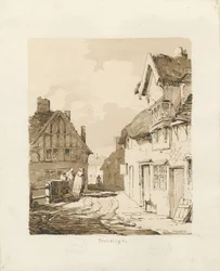Penkridge Town: sepia tegning