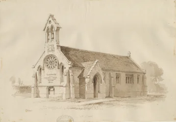 Stafford - Salt Chapel [St. James"]: pen og vask tegning, 1840