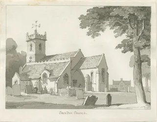 Standon Hall: pen- og blæktegning og [midten af det 19. århundrede] (tegning)