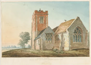 Wychnor Church: akvarelmaleri