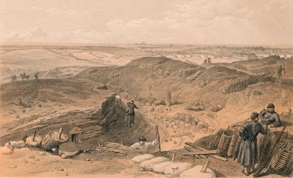 Grøft af Malakoff, Battery Gervais og Rear of Redan, 1856