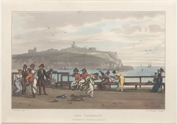 Spa Terrace, fra Poetical Sketches of Scarborough, 1813., 1813. Skabere: Thomas Rowlandson, Joseph Constantine Stadler, J. Bluck.