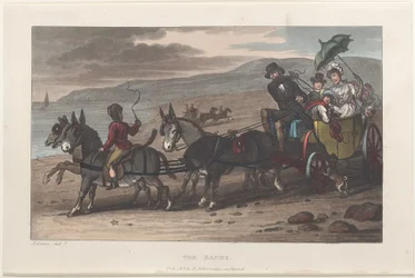 The Sands, fra Poetical Sketches of Scarborough, 1813., 1813. Skabere: Thomas Rowlandson, Joseph Constantine Stadler, J. Bluck.