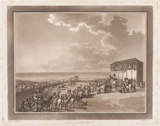 Race Ground An Excursion to Brighthelmstone, 1. juni 1790., 1. juni 1790. Skaber: Thomas Rowlandson, Samuel Alken.