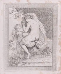 En nymfe, der tørrer sig, 1790-99., 1790-99.