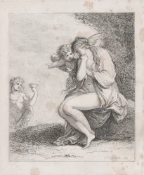 Ariadne på Naxos Approached af Bacchus, ca. 1790., ca. 1790.