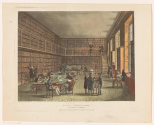 Library of the Royal Institution i London Royal Institution, Albemarle Street (titel på objekt)