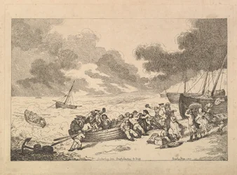 Indskibning fra Brighthelmstone til Dieppe] fra, Imitations of Modern Drawings, 1787.