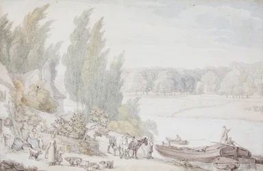 Gård ved flodbredden