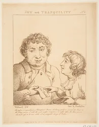 Joy with Tranquility Le Brun Travested, eller karikaturer af passionerne, 21. januar 1800.