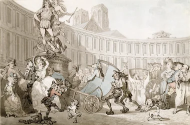 La Place des Victoires, Paris, ca. 1789 (pen og blæk og akvarel over grafit på lagt papir)