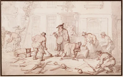 Arbejdere, der lægger et fortov