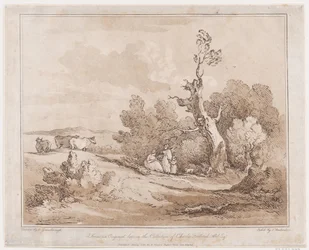 Landskab med figurer, der samler træ under knudrede træer, 21. maj 1789., 21. maj 1789.