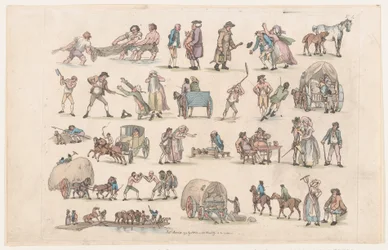 Tavle 4, Omrids af Figurer, Landskaber og Kvæg...til Lærernes Brug, Ma..., 8. Marts 1790.