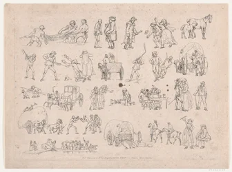 Tavle 4, Omrids af Figurer, Landskaber og Kvæg...til Lærernes Brug, Ma..., 8. Marts 1790.