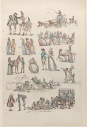 Tavle 7, omrids af figurer, landskaber og kvæg...til brug for elever, Ju..., 27. juni 1790.