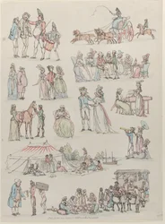 Tavle 7, omrids af figurer, landskaber og kvæg...til brug for elever, Ju..., 27. juni 1790.