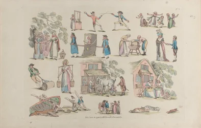 Tavle 8, Omrids af Figurer, Landskaber og Kvæg...til Brug for Lærere, Ju..., 20. Juni 1790.