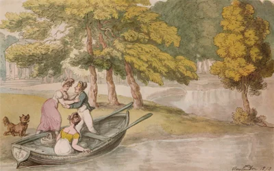 Popes Villa, Twickenham: The Outing, c1819