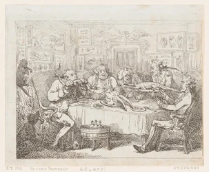 Sir Joseph Banks ved at spise en alligator 