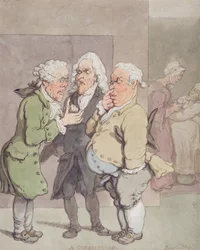 Lægekonsultationen, 1815-1820 (pen og blæk og wc over grafit på papir)