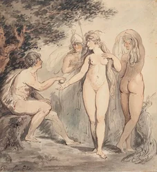 The Judgement of Paris, signeret 