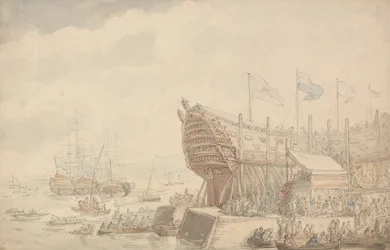 Lanceringen af H.M.S. Hibernia 1804