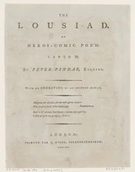 Lousiaden af Peter Pindar, Frontispice, 1787., 1787.