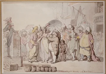 Salget af engelske skønheder i Ostindien, ca. 1810