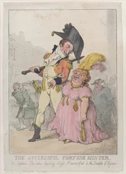 The Successful Fortune Hunter, eller Captain Shelalee Leading Miss Marrowfat..., [1802], genudgivet 1812.