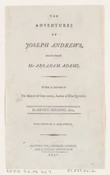 Titelside: The Adventures of Joseph Andrews, and His Friend Mr. Abraham Adams, 1792., 1792.