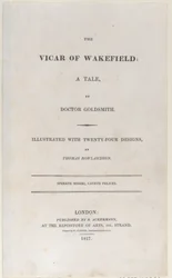 Titelside fra The Vicar of Wakefield, 1817., 1817.