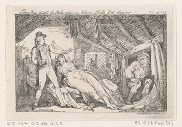 Tom Jones opdager filosoffen i Black Molls Bedchamber, The History of Tom Jones, en ..., 1792.