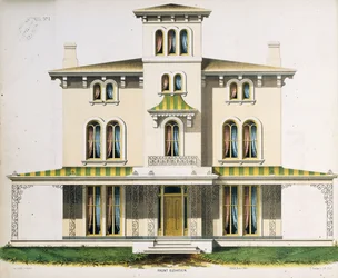 Front elevation til villa nr. 1, fra 
