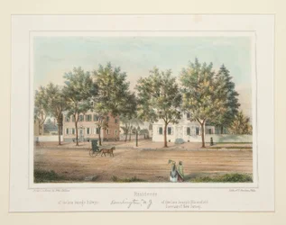 Bolig / af afdøde George Dillwyn / af afdøde Joseph Bloomfield (Burlington, NJ), fra 14 udsigter over Burlington