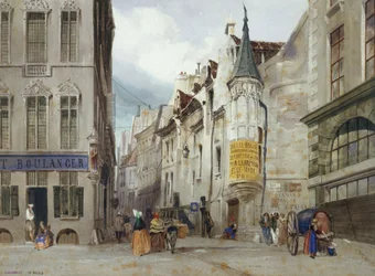 Krydset mellem gaderne Bailleul og Jean Tison, nuværende 1. arrondissement, Paris
