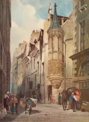 Paris Street Scene The House of Admiral Coligny, 1831, 1923