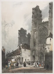 Malerisk arkitektur i Paris, Gent, Antwerpen, Rouen: Laon, Frankrig