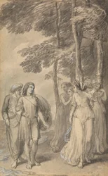 En af seks illustrationer til Fenelons "The Adventures of Telemachus son of Ulysses"