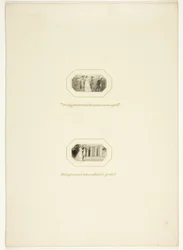 Studer til en tallerken fra The Triumphs of Temper, i Royal Engagements Pocket Book fra 1796