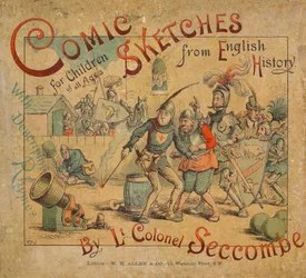 Comic Skitser fra engelsk historie forside, c1884