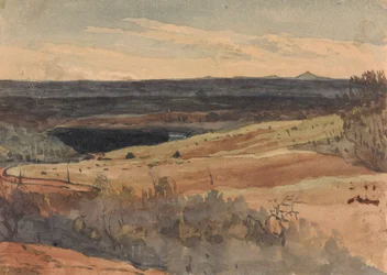 Bølgende marker, bjerge i afstand
